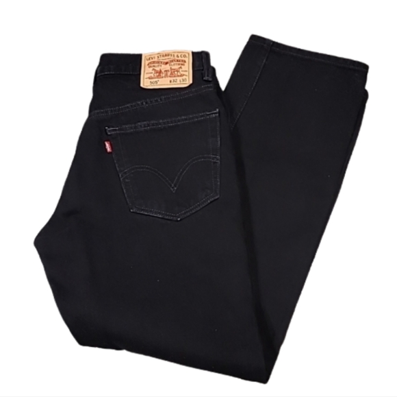 Levi's Other - Levi's Regular Fit 505 Black Denim Jeans 32×30
